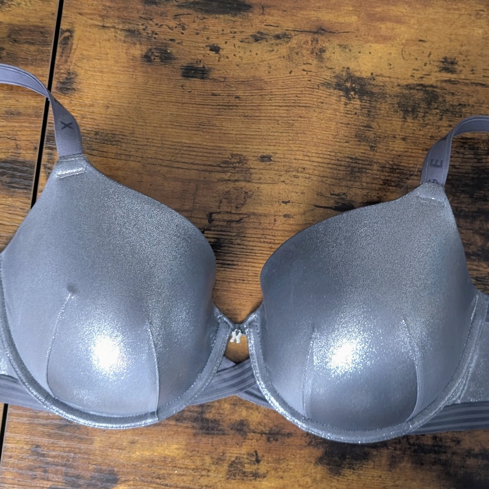 Savage X Fenty Shimmering Gray Bra - Picture 3 of 6
